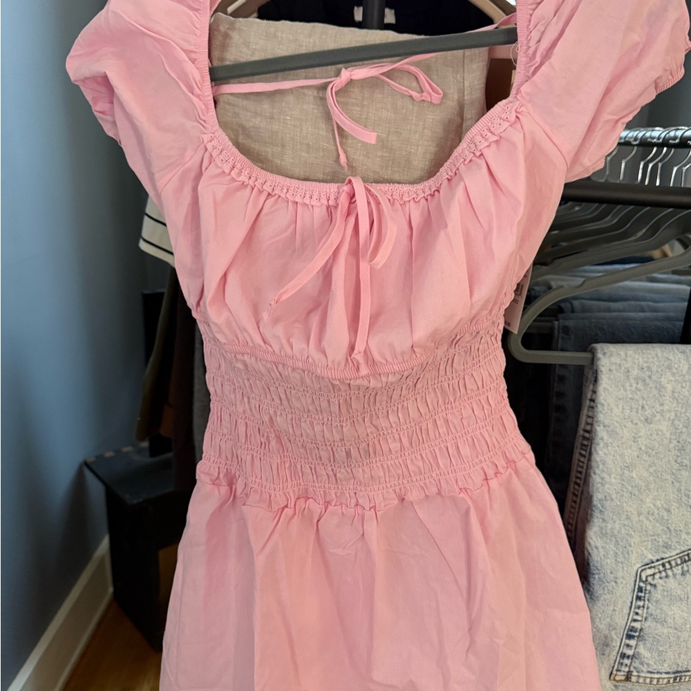 Pink Backless Dress